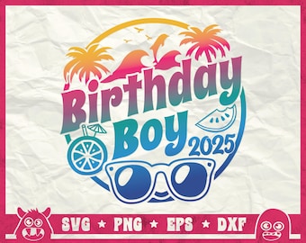 Birthday Boy 2024 Svg, Birthday Beach Svg, Birthday Shirt Svg, Birthday Trip Svg, Welcome To The Beach Svg, Png, Dxf, Cricut, Silhouette