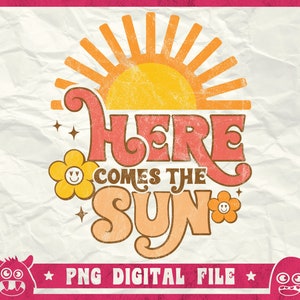 Hier komt de zon Svg, Beach Life Svg, Zomer Svg, Sun Sunshine Svg, Zomer ijslolly Svg, png, Dxf, Sublimatie, Digitale Download, Cricut
