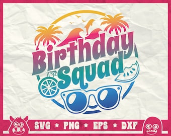 Geburtstags-Kader-Svg, Mädchen-Reise-T-Shirts, Geburtstags-Bande-Svg, Geburtstags-Reise-Svg, Strand-Geburtstagsfeier-Svg, Png, Cricut, Sublimation