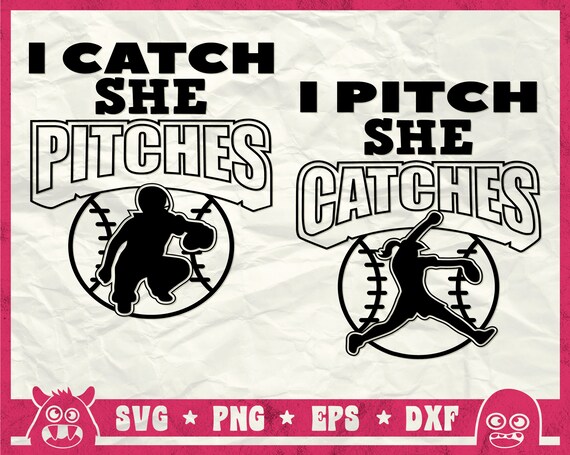 Softball Dad & Mom Shirt - I Catch, She Pitches Softball Dad & Mom Shirt - I Catch, She Pitches