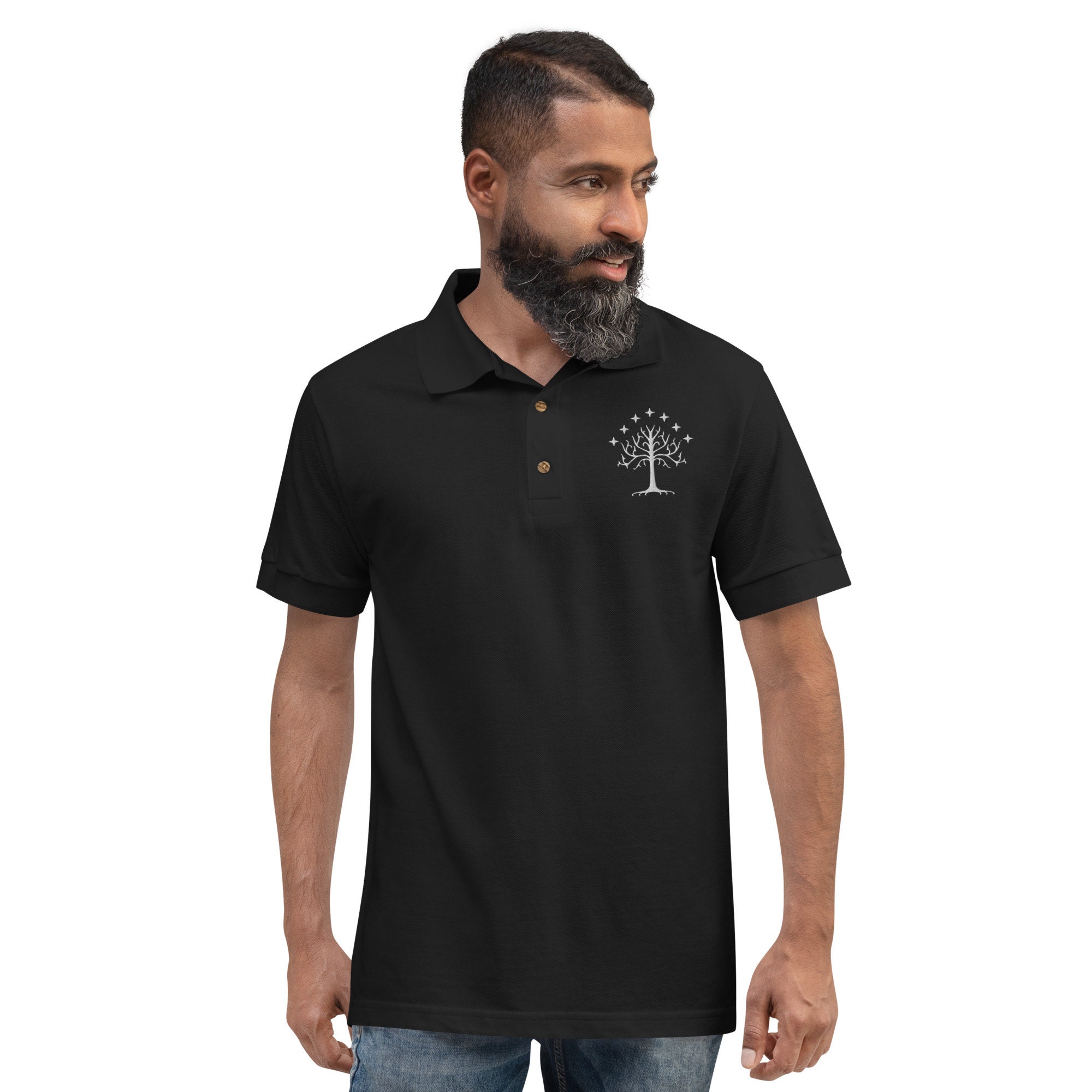 Discover White Tree of Gondor Embroidered Polo Shirt