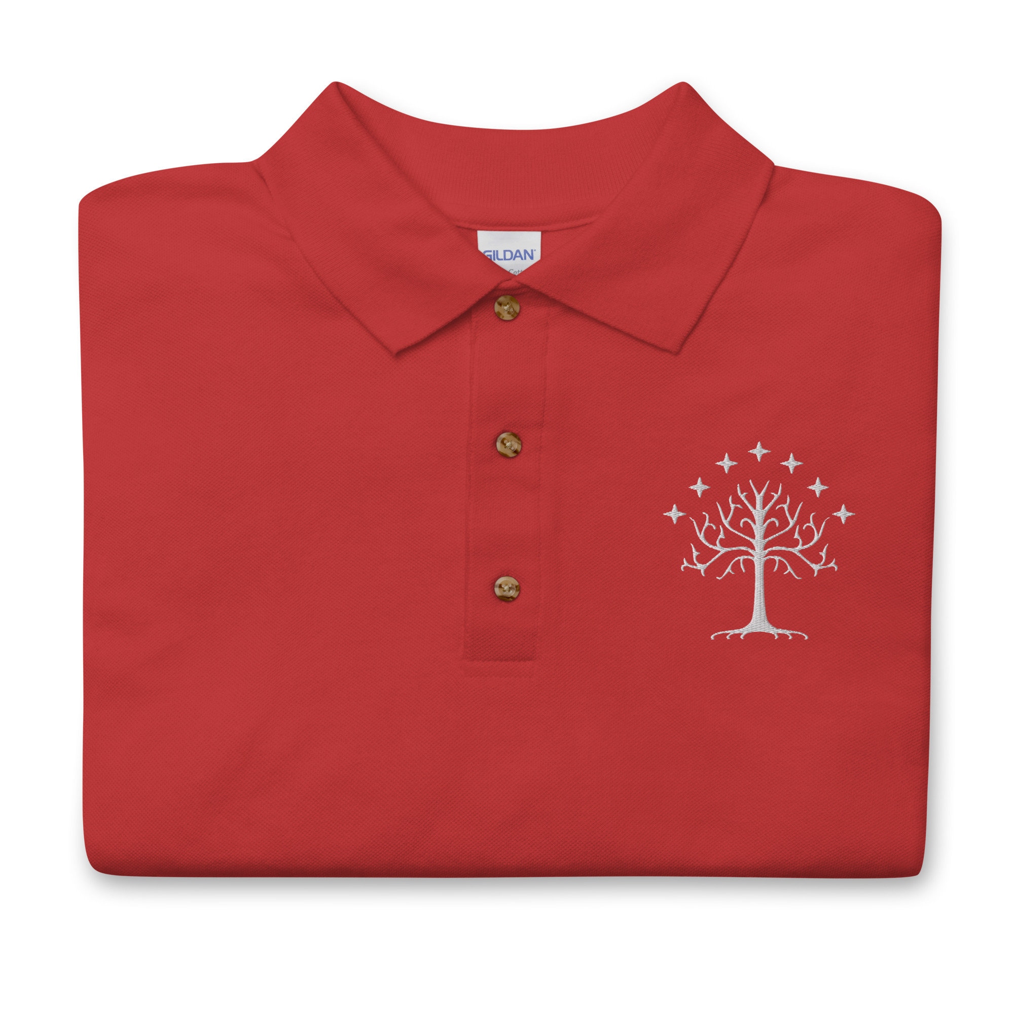 Discover White Tree of Gondor Embroidered Polo Shirt