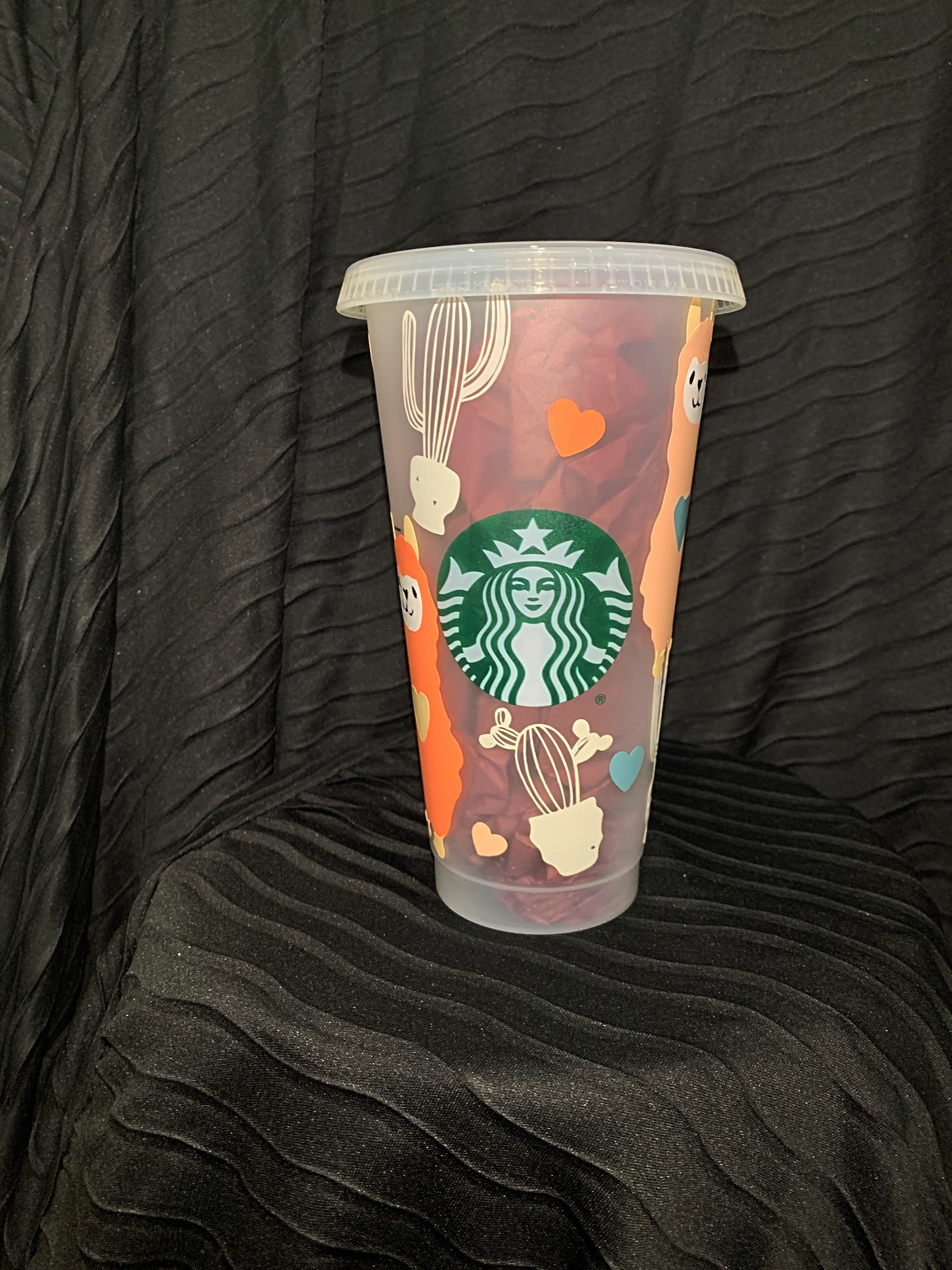 LV Starbucks Cold Cup with Personalised Name — Chelsey Style