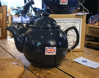 Cobalt Brown Betty 6 Cup Tea Pot | Accessories | Made in England