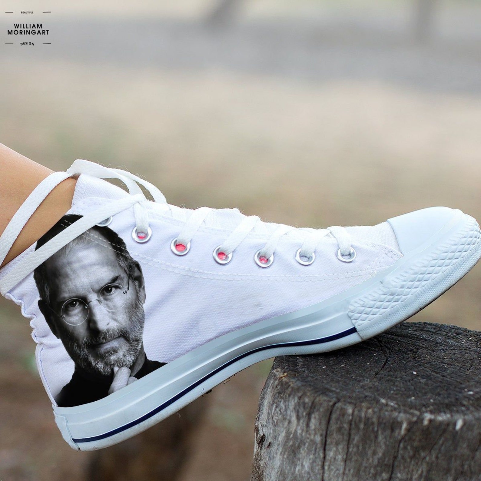 Steve Jobs Custom Canvas Shoes Steve Jobs Custom Hightop Etsy