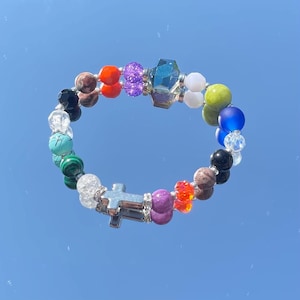 Psalms 23 bracelet with each bead representing a different color for the action in the verse.