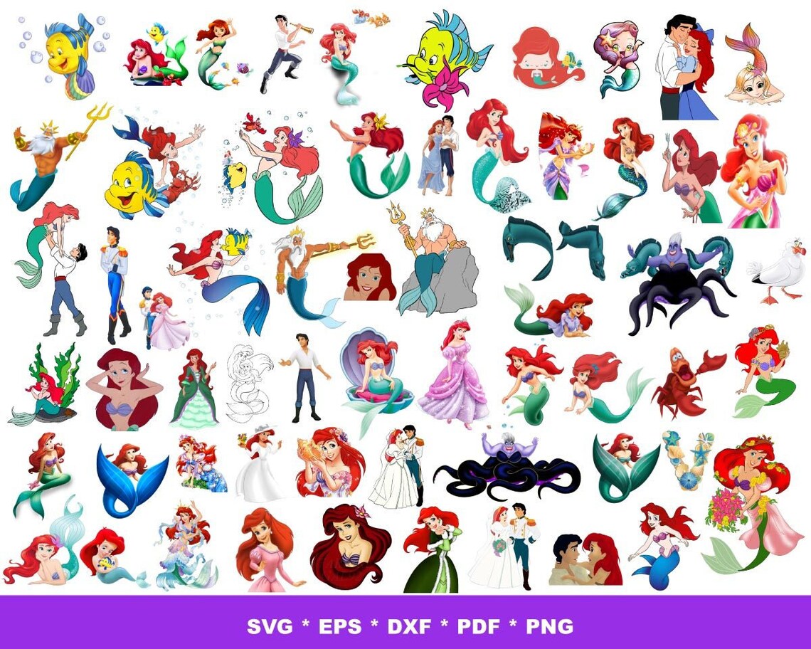 Download 146 Ariel Svg Mega Bundle 1.0 Ursula Svg | Etsy