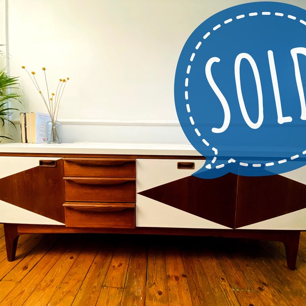 SOLD Mid-century sideboard with a contemporary finish