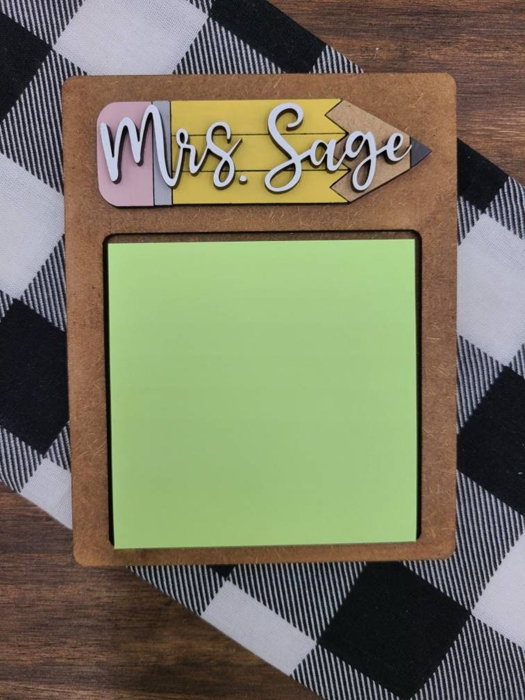 Personalized Sticky Note Holders Etsy