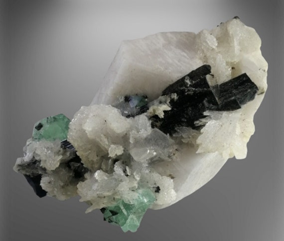 Fluorite and cheap black tourmaline