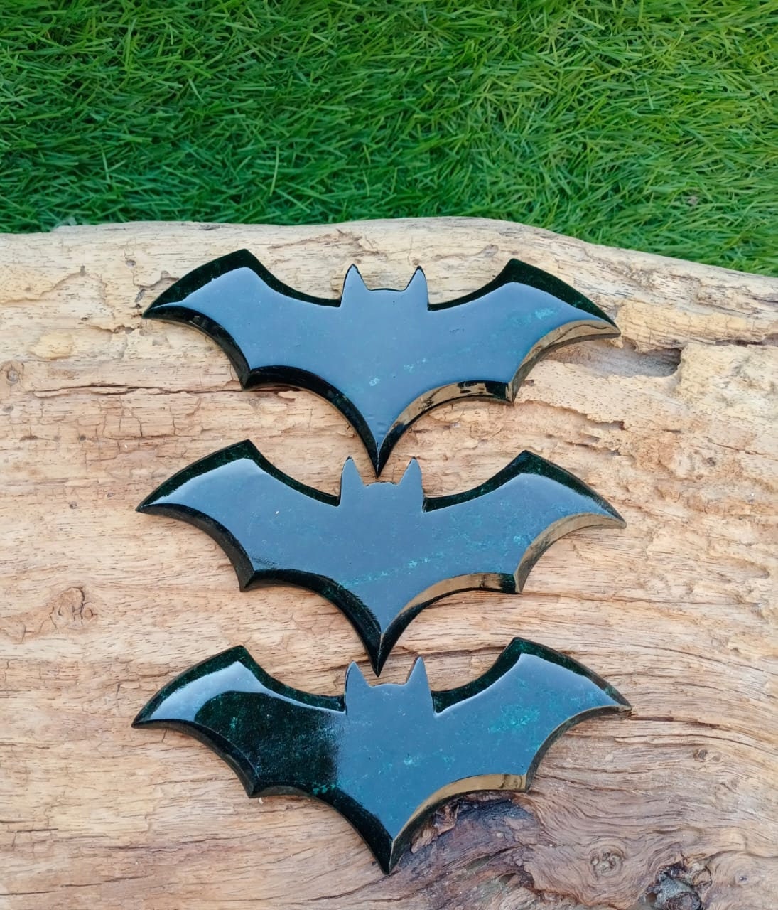 Bats 3 Pieces Handmade Natural Stone Black Serpentine Carving. Etsy UK