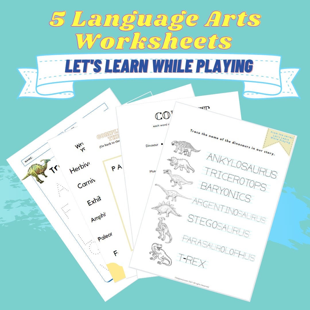 Language Arts Printables Kindergarten Worksheets Kids | Etsy