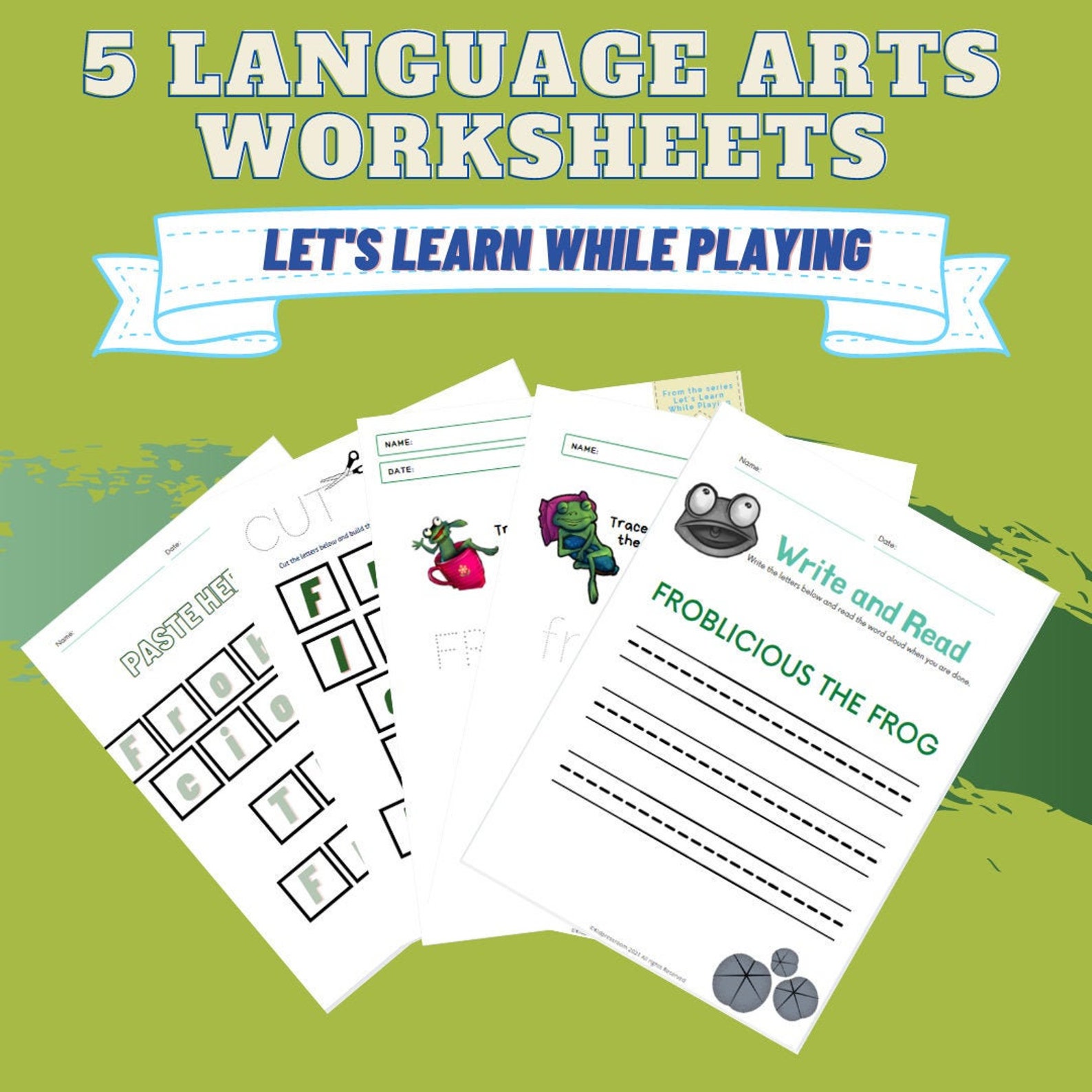 language arts unit study pre k worksheets preschool etsy