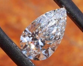 Pear Cut Lab Grown Diamond: IGI Certified CVD Stone