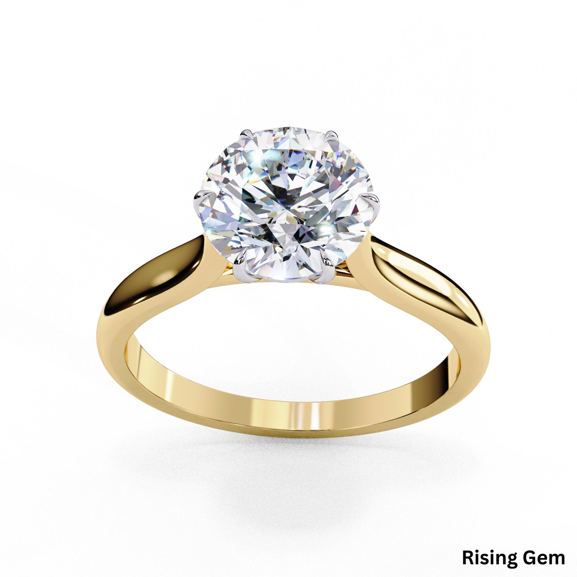 対象】4.26ct 大粒 ラボグロウン ダイヤモンド リング 指輪 K18YG/750 
