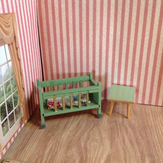 Antique German Crib Metal Wheels Etsy