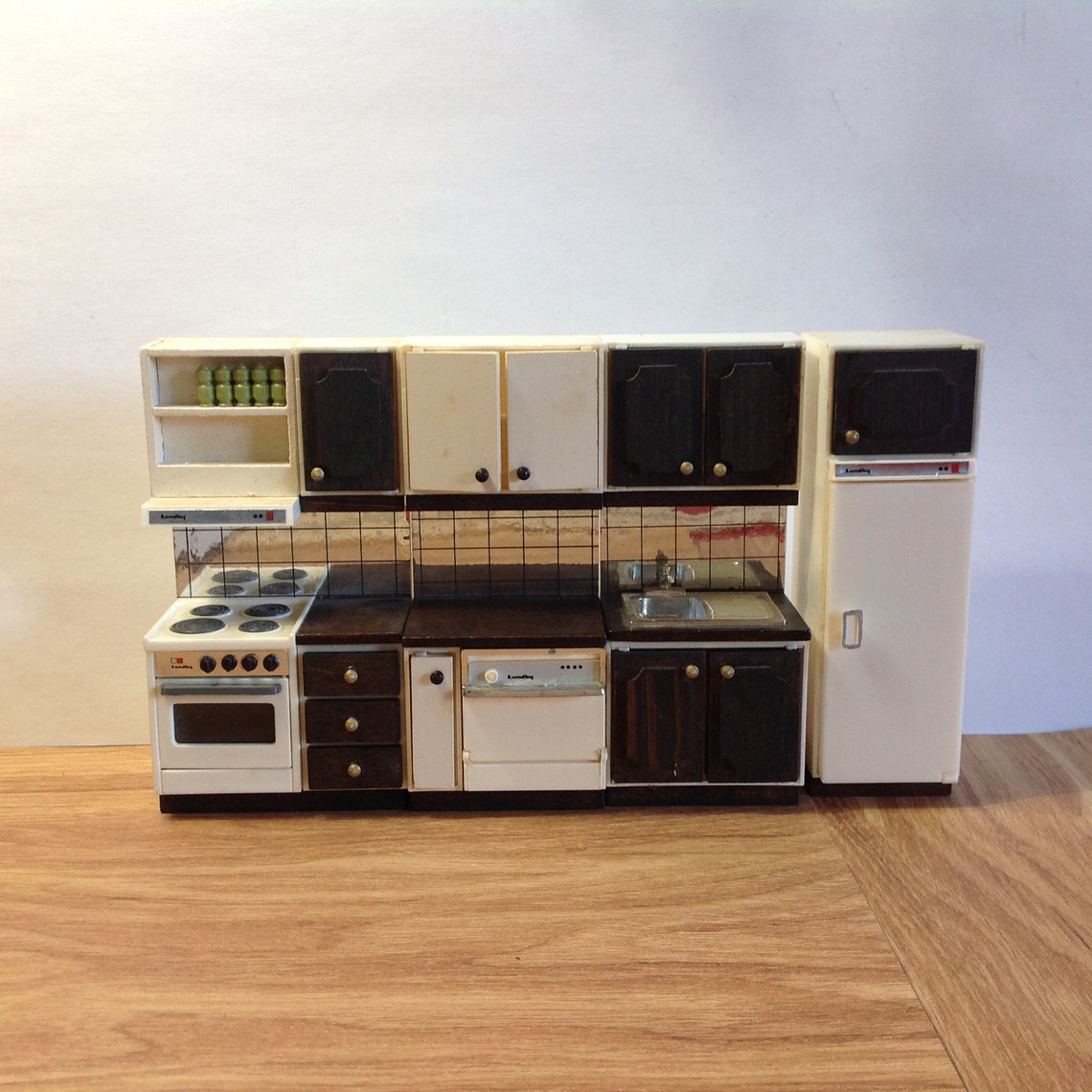 Vintage Lundby Kitchen Set Dollhouse Furniture Etsy