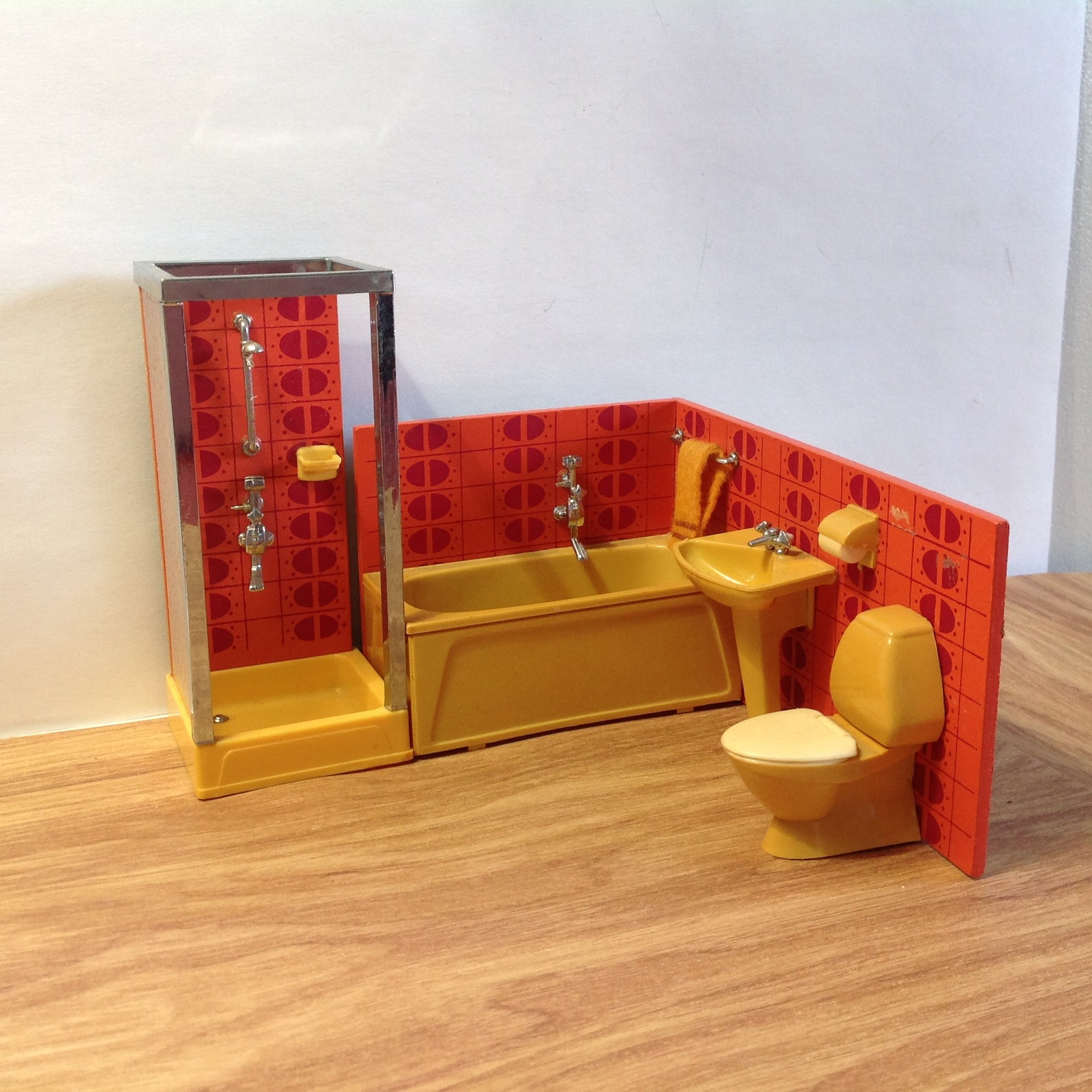 Vintage Lundby DollHouse Furniture Lundby Bathroom 4 pcs Set Etsy