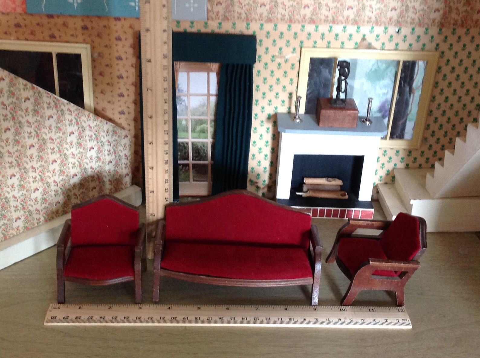 3 pcs Miniature LivingRoom Set Dollhouse Furniture Etsy