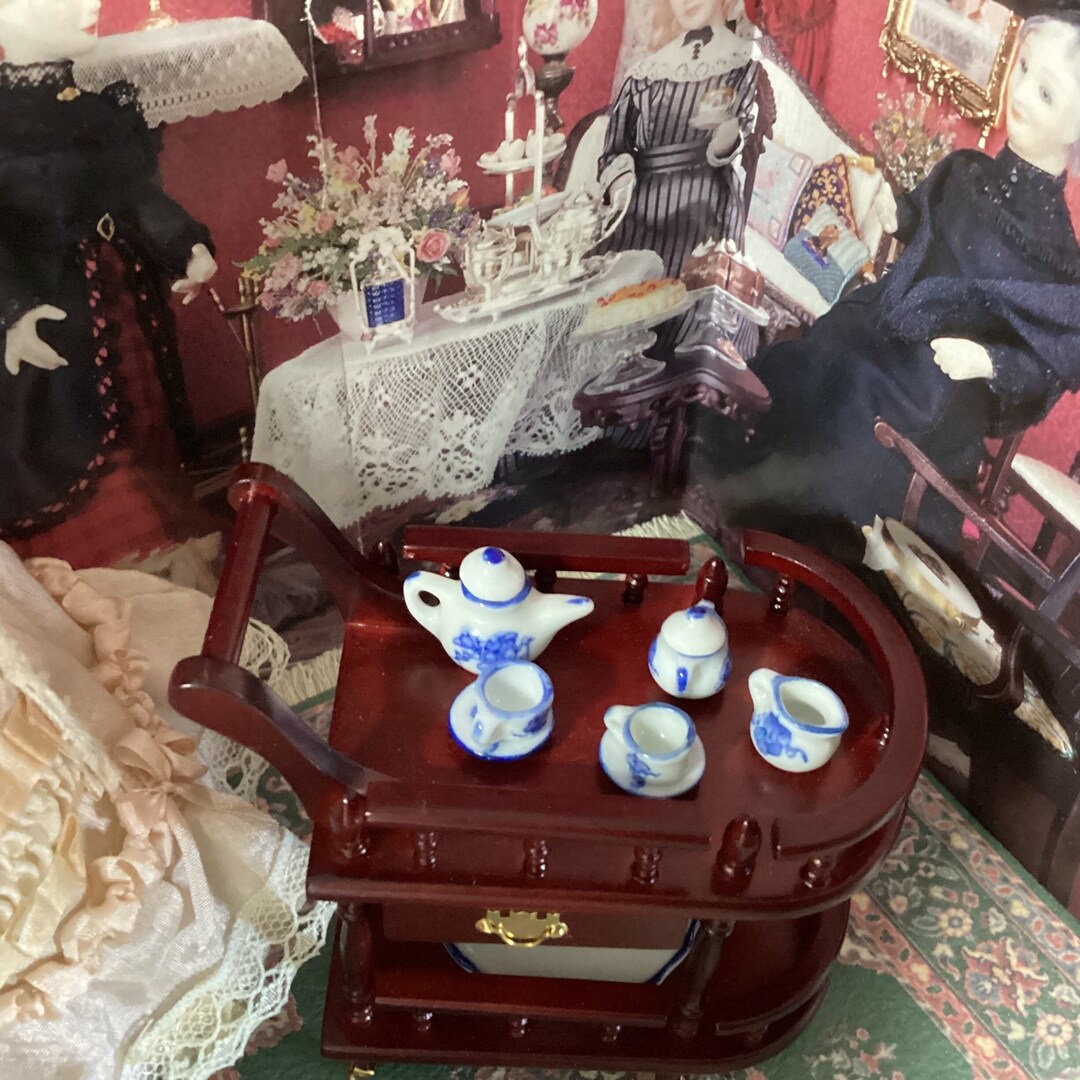 Victorian Tea Cart & Tea Set Etsy