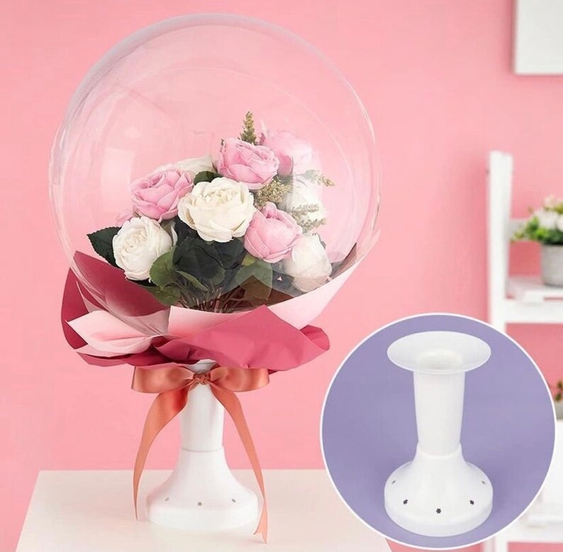 20 Sets Flower Balloon Bouquet Holder Stand Etsy