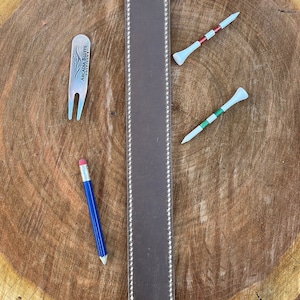 Golf Leather Alignment Stick Cover - Hand Stitched