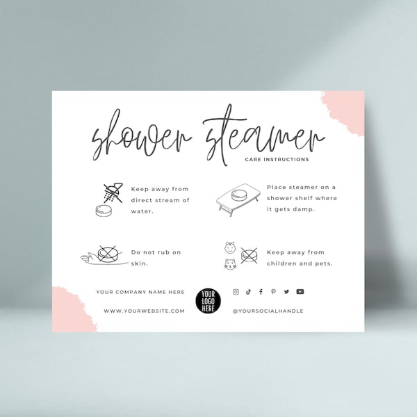 Shower Steamer Label Template - Etsy