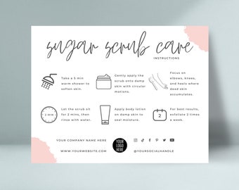 sugar scrub label etsy