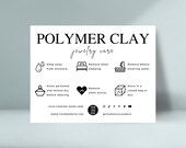 Polymer Clay Jewelry Care Card Template, Editable Jewellery Care Instructions, Jewelry Care Inserts, Earring Care Cards, Bracelet Care Canva