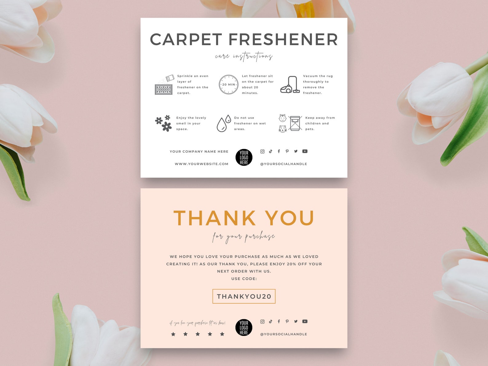 Carpet Freshener Instructions Template Editable Rug Scented Etsy