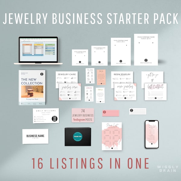 Jewelry Business Starter Kit, Jewelry Branding Kit, Resin Jewellery Making Pack Supplies & Tools