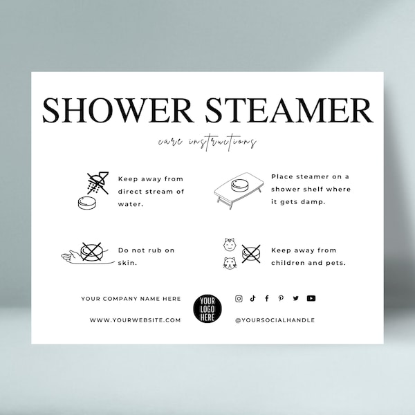 Shower Steamer Label Template Etsy