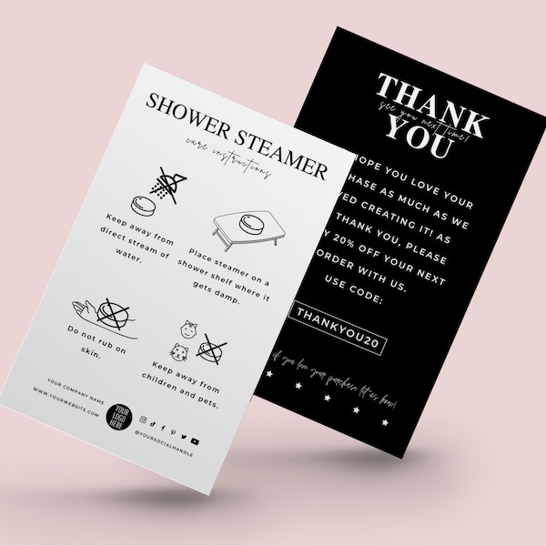 Shower Steamer Label Template - Etsy