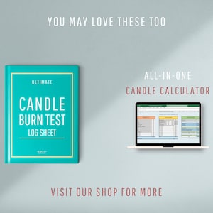 Candle Testing Template, Printable Candle Burn Test Log Sheet to Make ...