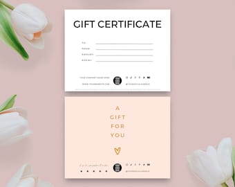 Bearbeitbare Geschenkgutscheinvorlage, druckbare Geschenkkarte, Geschenkgutschein-Vorlage, Shop-Gutscheinkarten, DIY-druckbare Geschenkkarte
