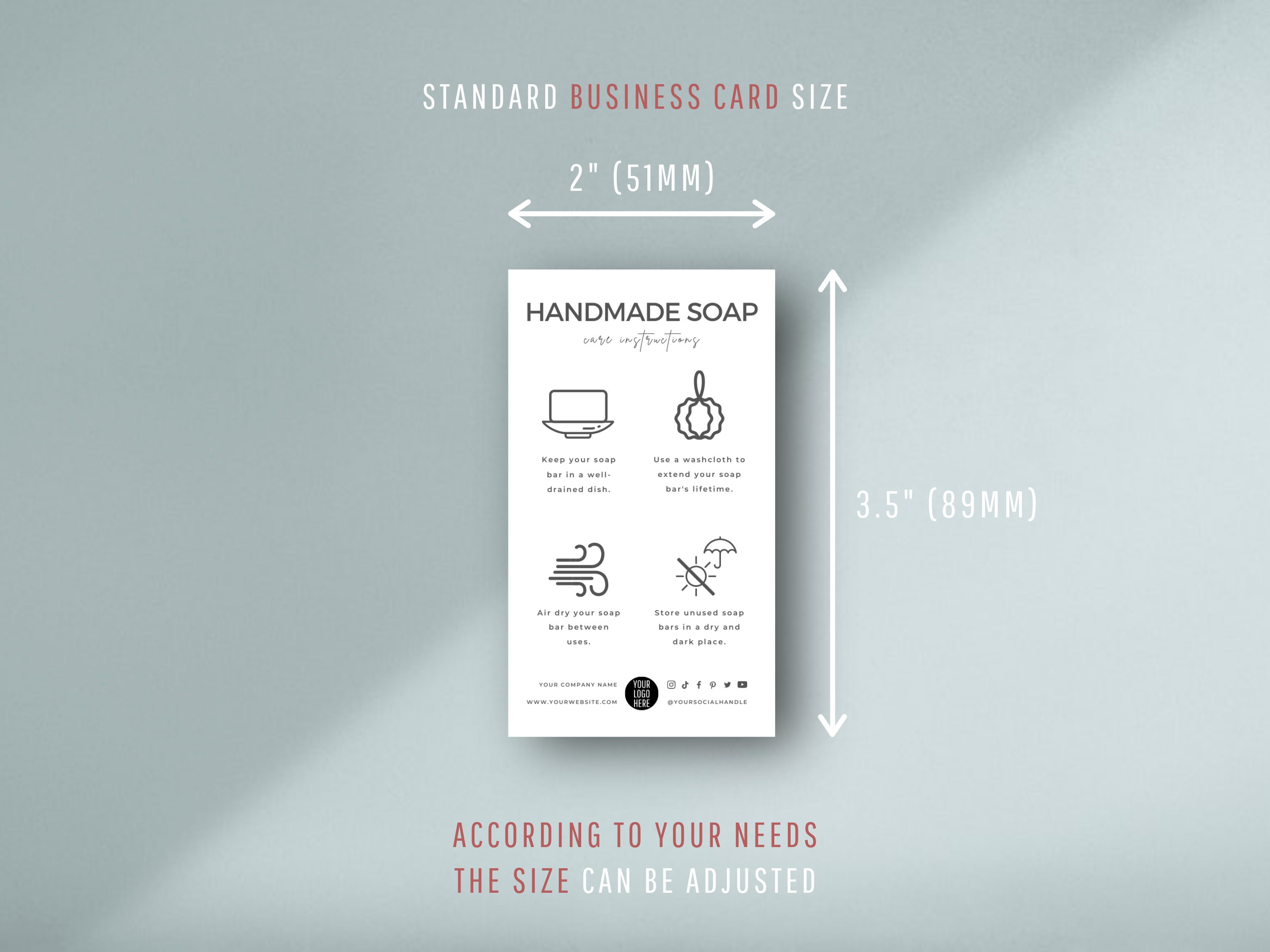 Editable Soap Care Card Template Handmade Soap Bar Care - Etsy UK
