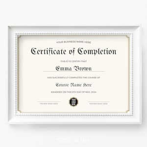 Certificate Of Completion Template, Award Certificate Design Template, Editable Lash Makeup Artist Course Certificate Canva Template