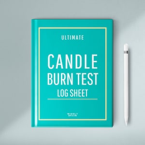 Modelo de planilha Excel para teste de velas tudo-em-um, folha de registro de teste de queima de velas imprimível para fazer velas mais seguras, ferramenta de negócios de velas