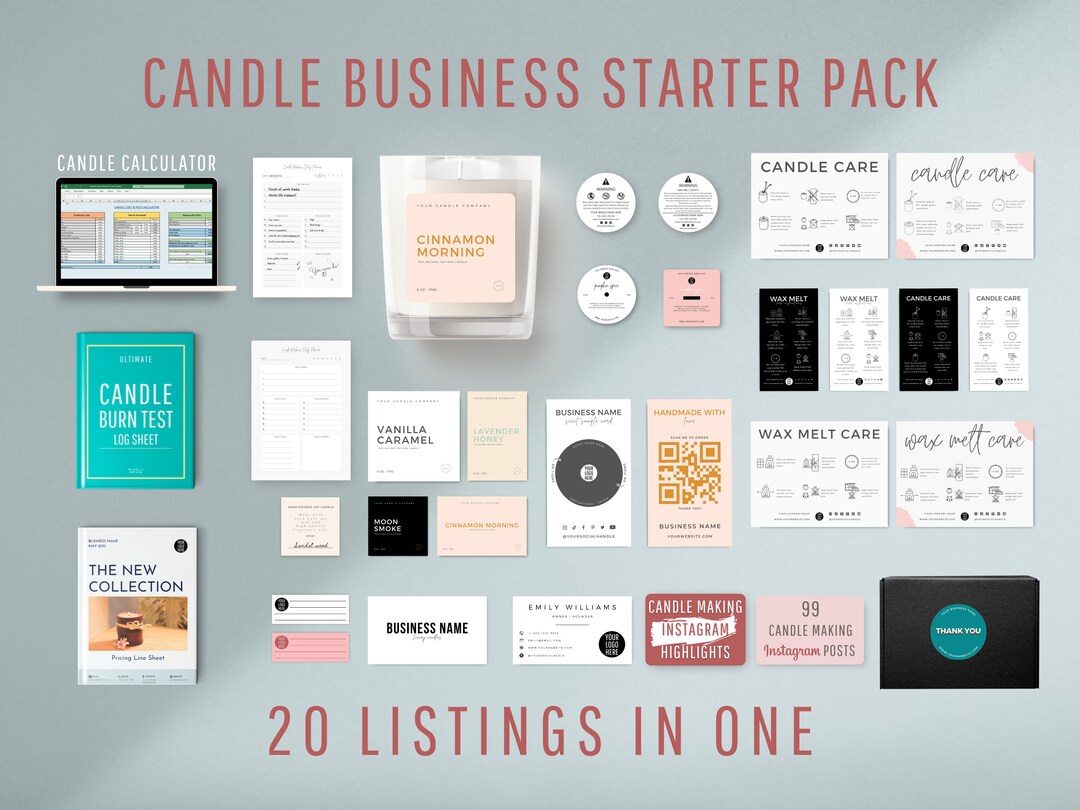 Candle Branding Kit Candle Making Business Starter Kit - Etsy