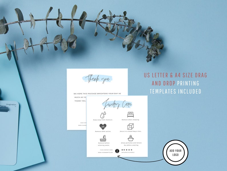Jewelry Care Card Template Printable Jewellery Care - Etsy