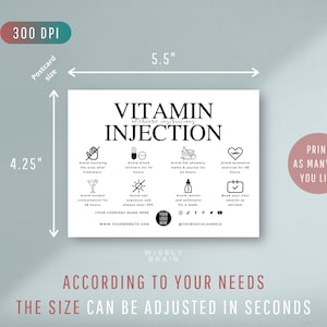 Editable Vitamin Injection Aftercare Template, B12 Injections Post Care ...