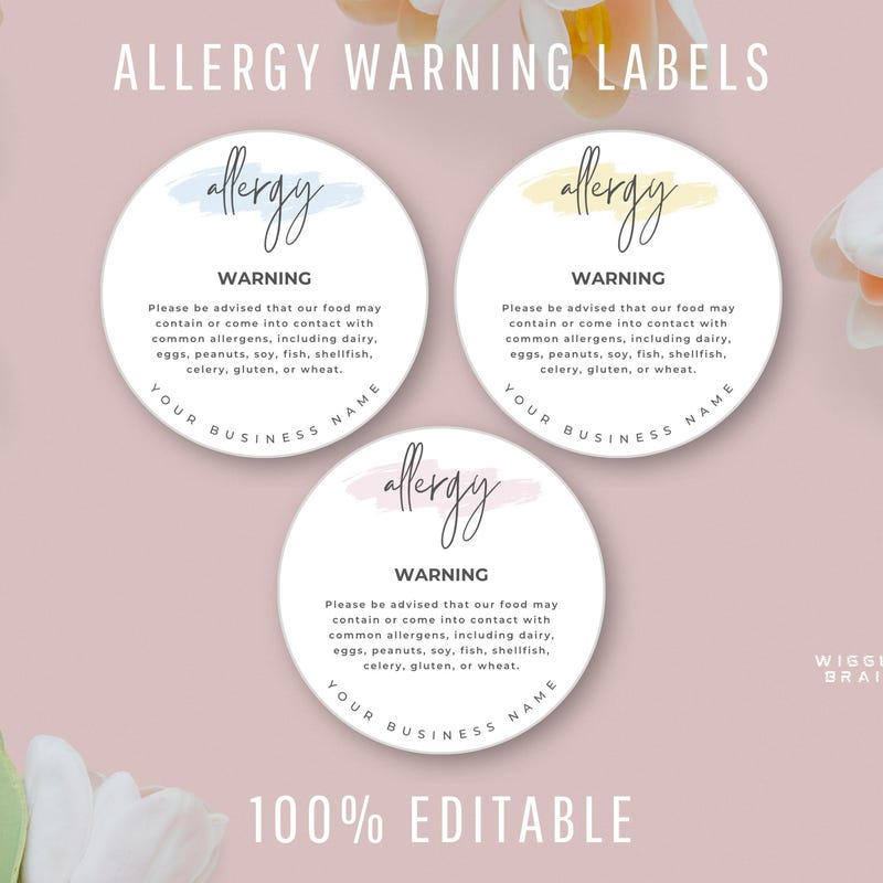 Allergy Stickers - Etsy