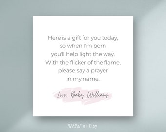 Baby Shower Candle Favor Tag Template, Printable Baby Announcement Tea Light Labels, Editable Pregnancy Announcement Gift Stickers