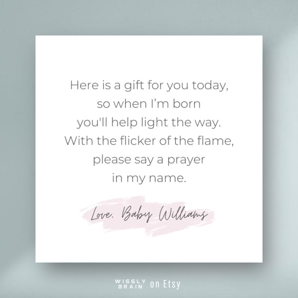 Baby Shower Candle Favor Tag Template, Printable Baby Announcement Tea Light Labels, Editable Pregnancy Announcement Gift Stickers