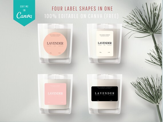 Candle Label Template Printable Candle Labels Candle Tin - Etsy