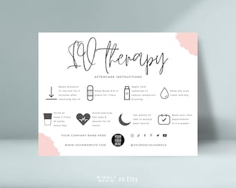 Editable IV Therapy Aftercare Card Templates, IV Hydration Post Care Cards, Printable Drip Care Instructions, Boho Design Beauty Salon Cards