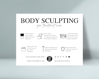 Body Sculpting Pre and Post Care Template, Editable Body Contouring ...
