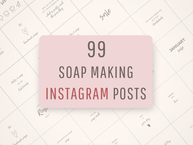 Soap Making Instagram Posts & Editable Template, Social Media Content ...