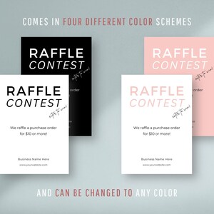 Editable Raffle Sign Template, DIY Enter to Win Poster, Business Event ...