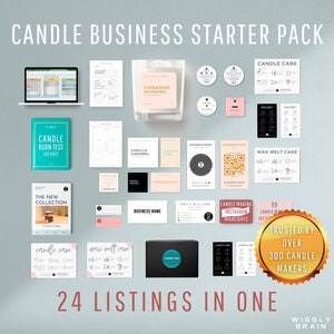 Candle Branding Kit, Business Starter Kit für die Kerzenherstellung, Digitales Paket zur Kerzenherstellung, Zubehör und Werkzeuge zur Kerzenherstellung
